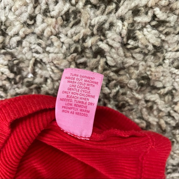 PINK Victoria’s Secret Red Racerback Tank Top with Sequin Details - Picture 7 of 7